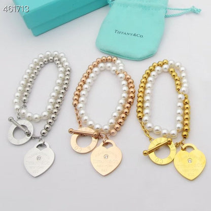 [Regalia Jewels]RETURN TO TIF HEART TAF BEAD PEARL BRACELET