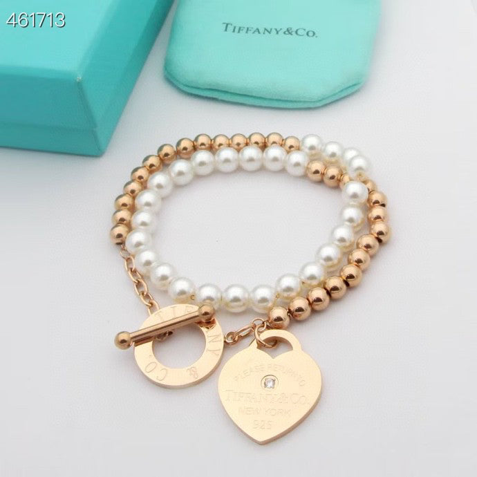 [Regalia Jewels]RETURN TO TIF HEART TAF BEAD PEARL BRACELET