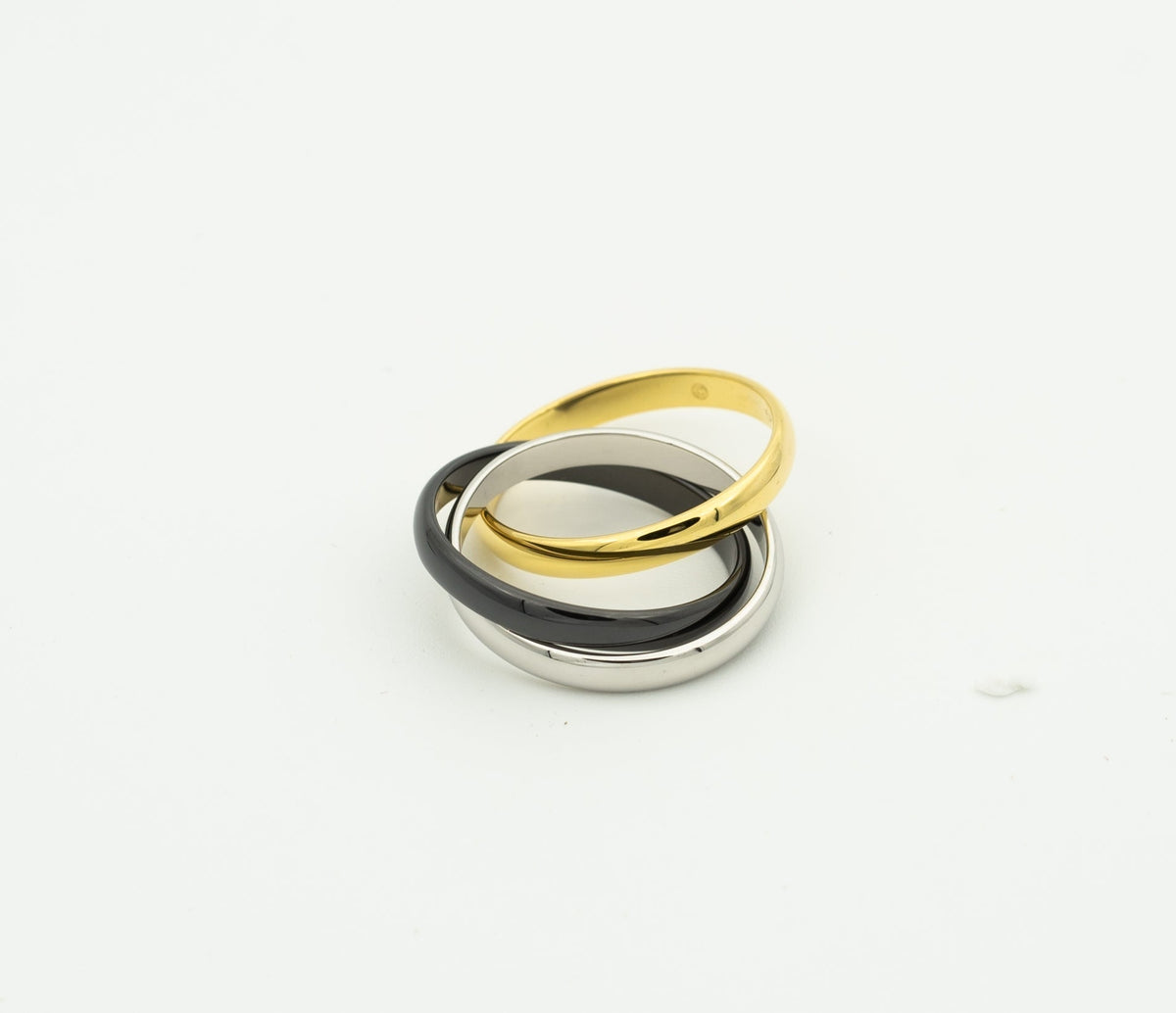 [Regalia Jewelry]TRINITY RING BLACK GOLD SILVER