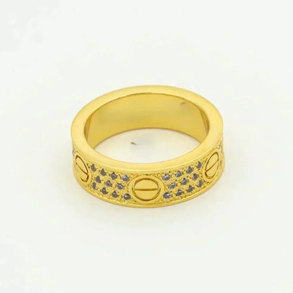 [Regalia Jewelry]LOVE RING 5.5MM DIAMONDS PAVED