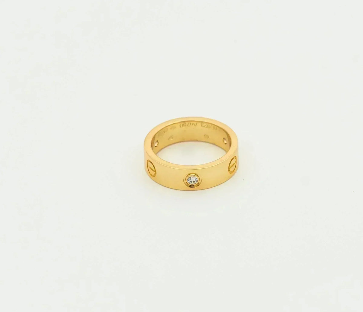 [Regalia Jewelry]LOVE RING 5.5MM 3 DIAMONDS GOLD