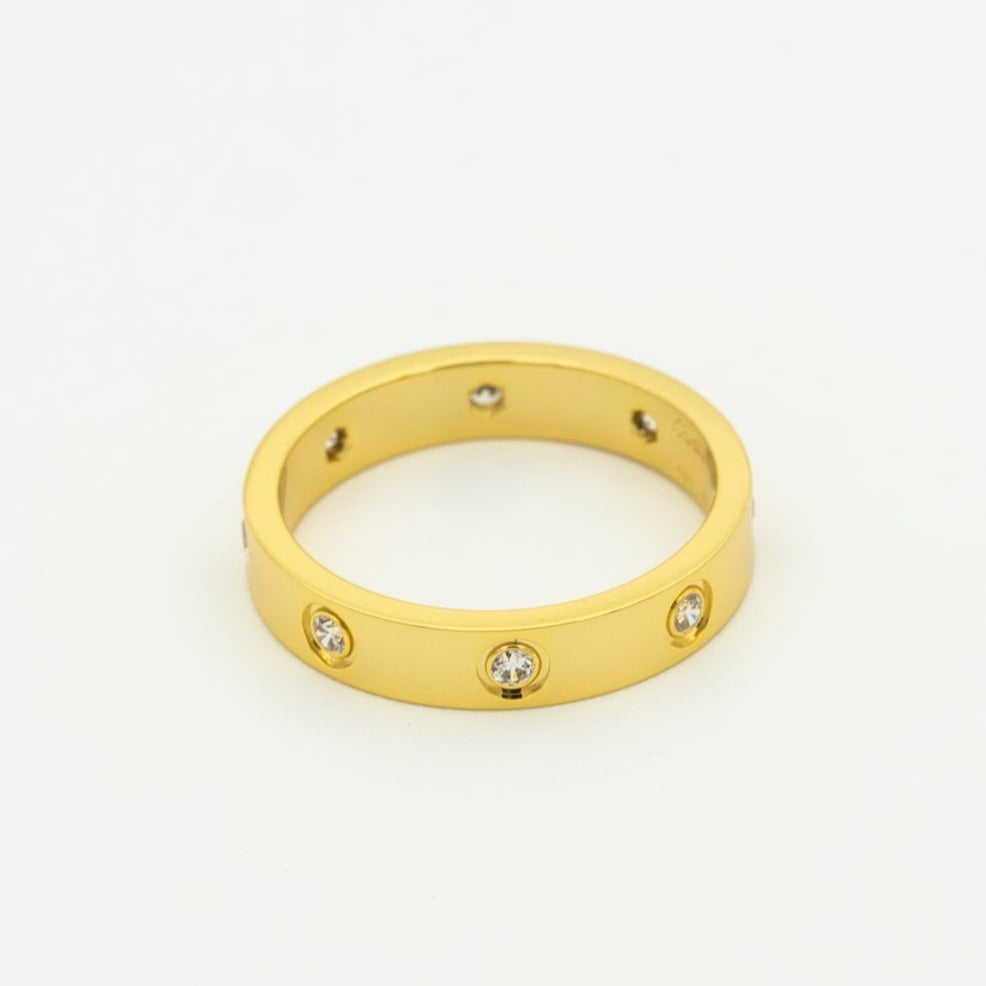 [Regalia Jewelry]LOVE RING 3.6MM 8 DIAMONDS
