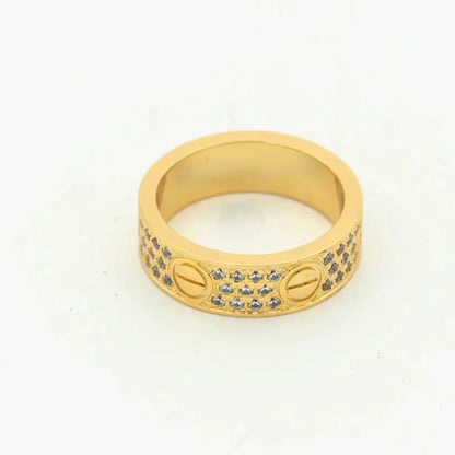 [Regalia Jewelry]LOVE RING 5.5MM DIAMONDS PAVED