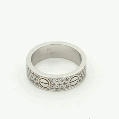 [Regalia Jewelry]LOVE RING 5.5MM DIAMONDS PAVED