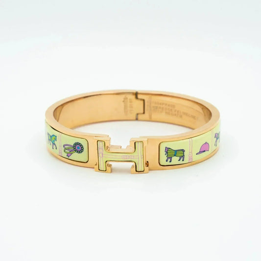 [Regalia Jewelry]H PINK GOLD BRACELET CREAM CERAMIC