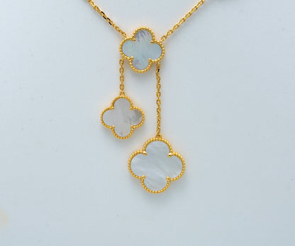 [Regalia Jewelry]CLOVER MOTHER OF PEARL NECKLACE 6 MOTIF