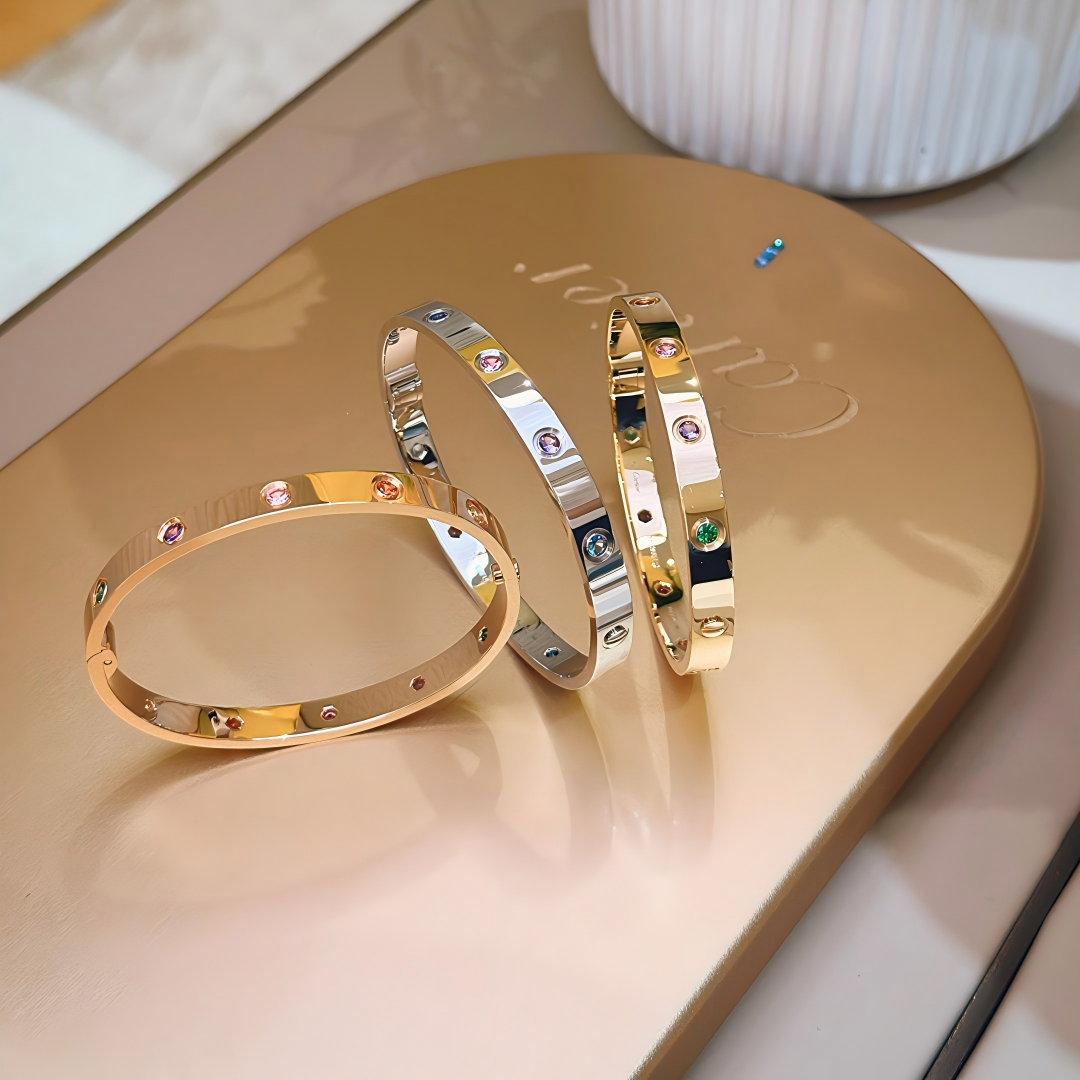 [Regalia Jewelry]2026 RAINBOW LOVE BRACELET 6.1MM  10 DIAMONDS