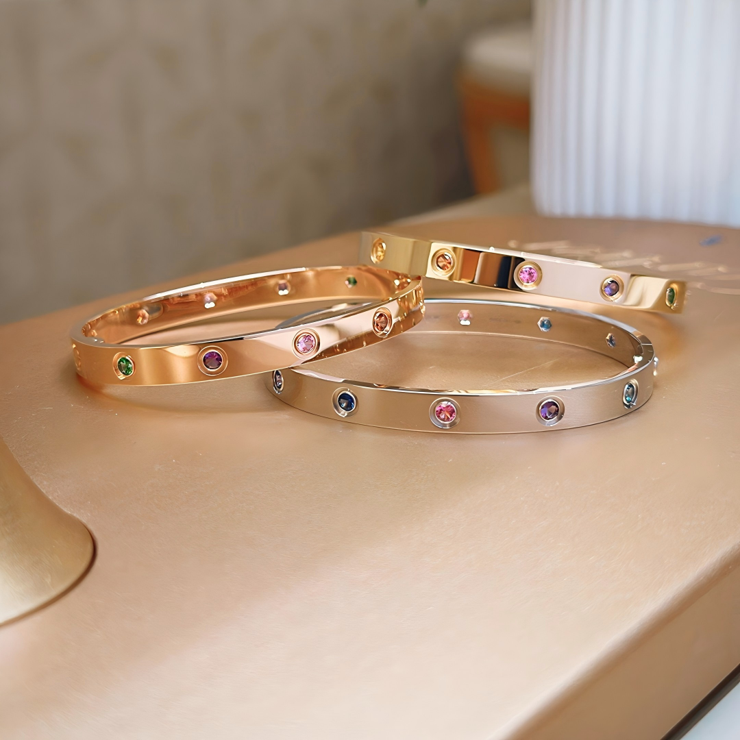 [Regalia Jewelry]2026 RAINBOW LOVE BRACELET 6.1MM  10 DIAMONDS