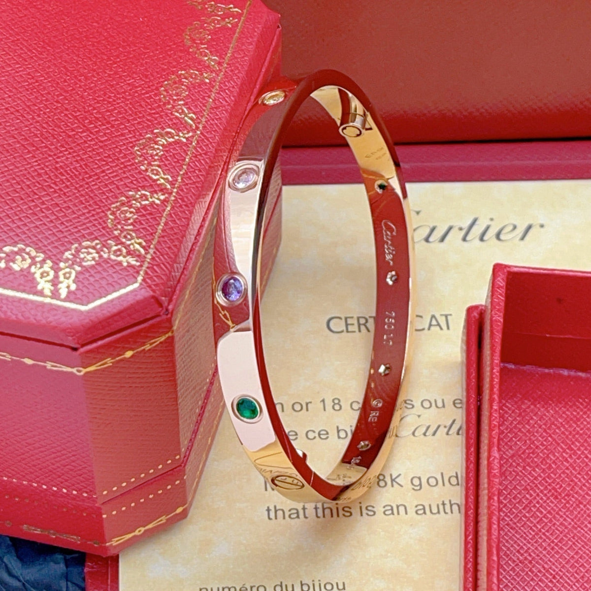 [Regalia Jewelry]2026 RAINBOW LOVE BRACELET 6.1MM  10 DIAMONDS