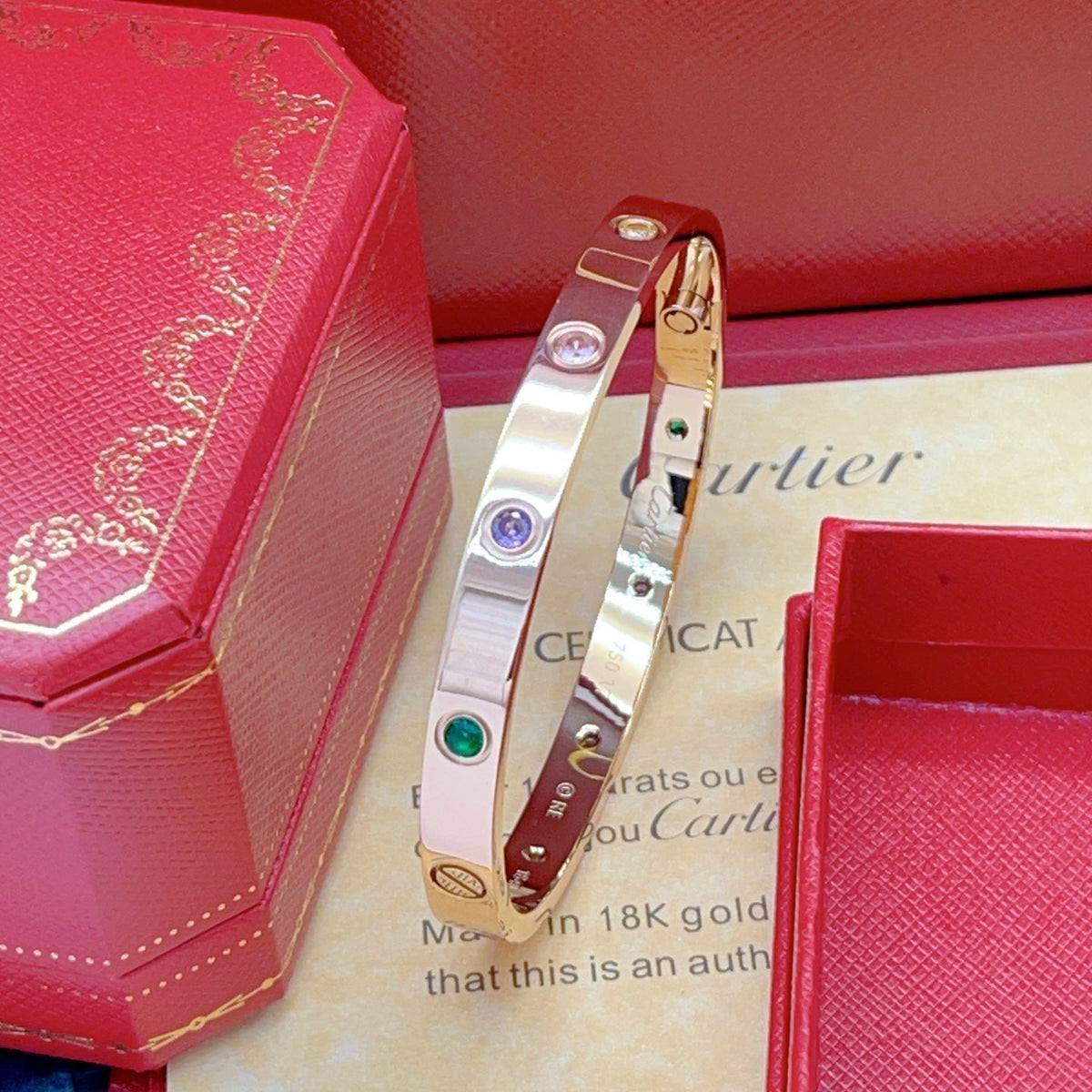 [Regalia Jewelry]2026 RAINBOW LOVE BRACELET 6.1MM  10 DIAMONDS