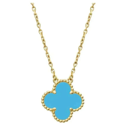 [Regalia Jewelry]CLOVER 15MM VINTAGE TURQUOISE NECKLACE