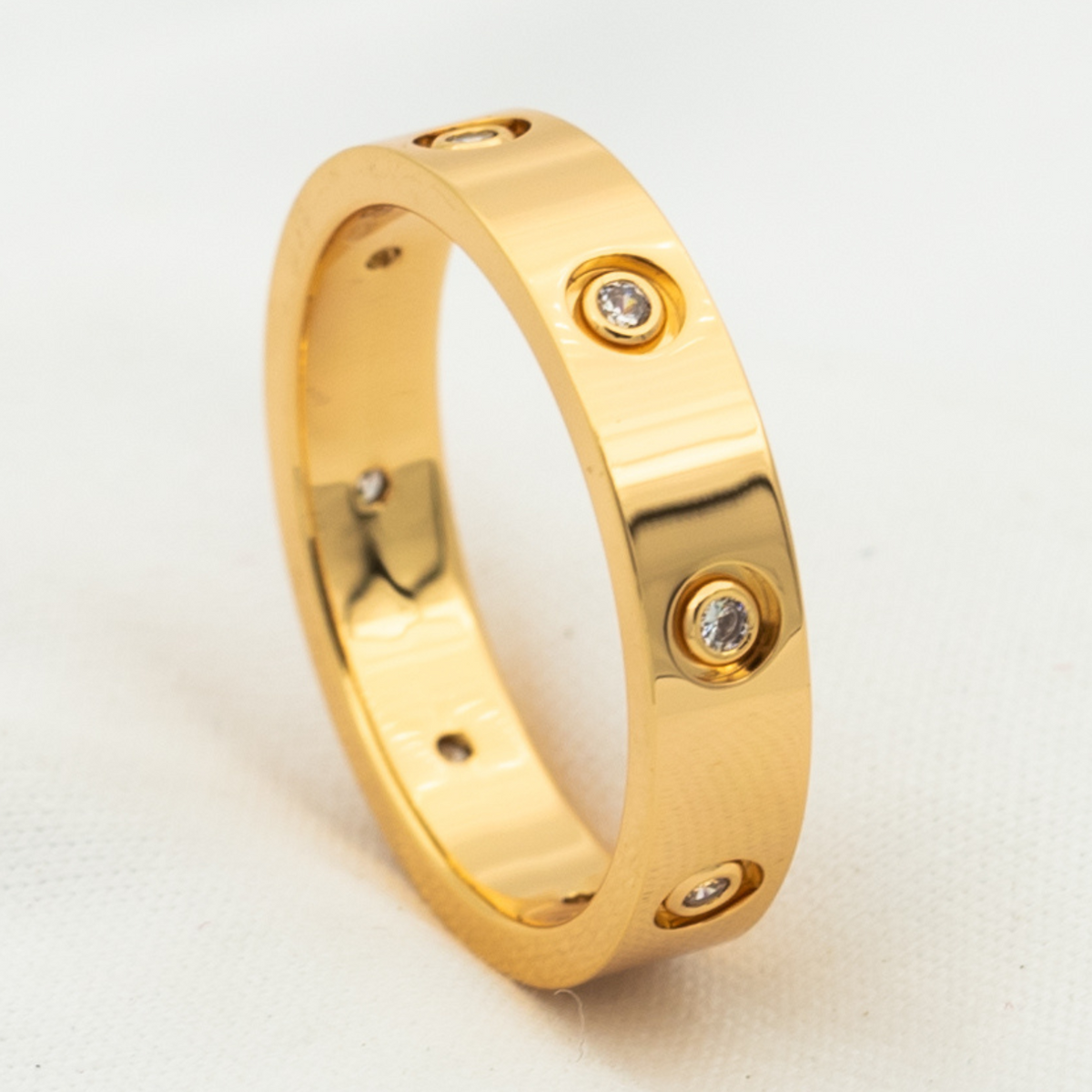 [Regalia Jewelry]LOVE RING 3.6MM 8 DIAMONDS