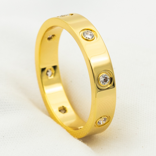 [Regalia Jewelry]LOVE RING 3.6MM 8 DIAMONDS