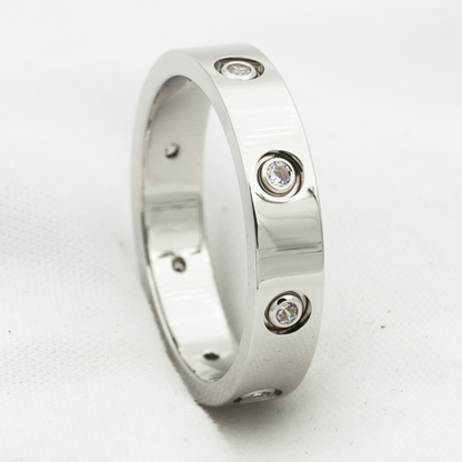 [Regalia Jewelry]LOVE RING 3.6MM 8 DIAMONDS