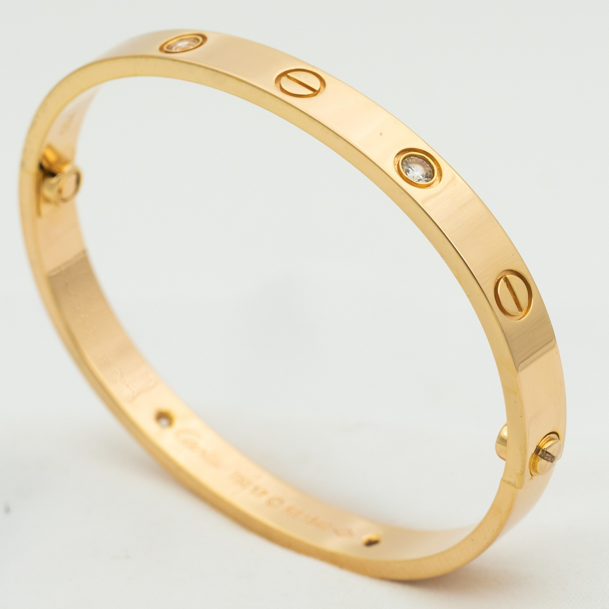 [Regalia Jewelry]LOVE BRACELET 6.1MM 4 DIAMONDS