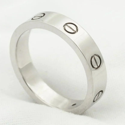 [Regalia Jewelry]LOVE RING 4MM 1 DIAMOND SILVER