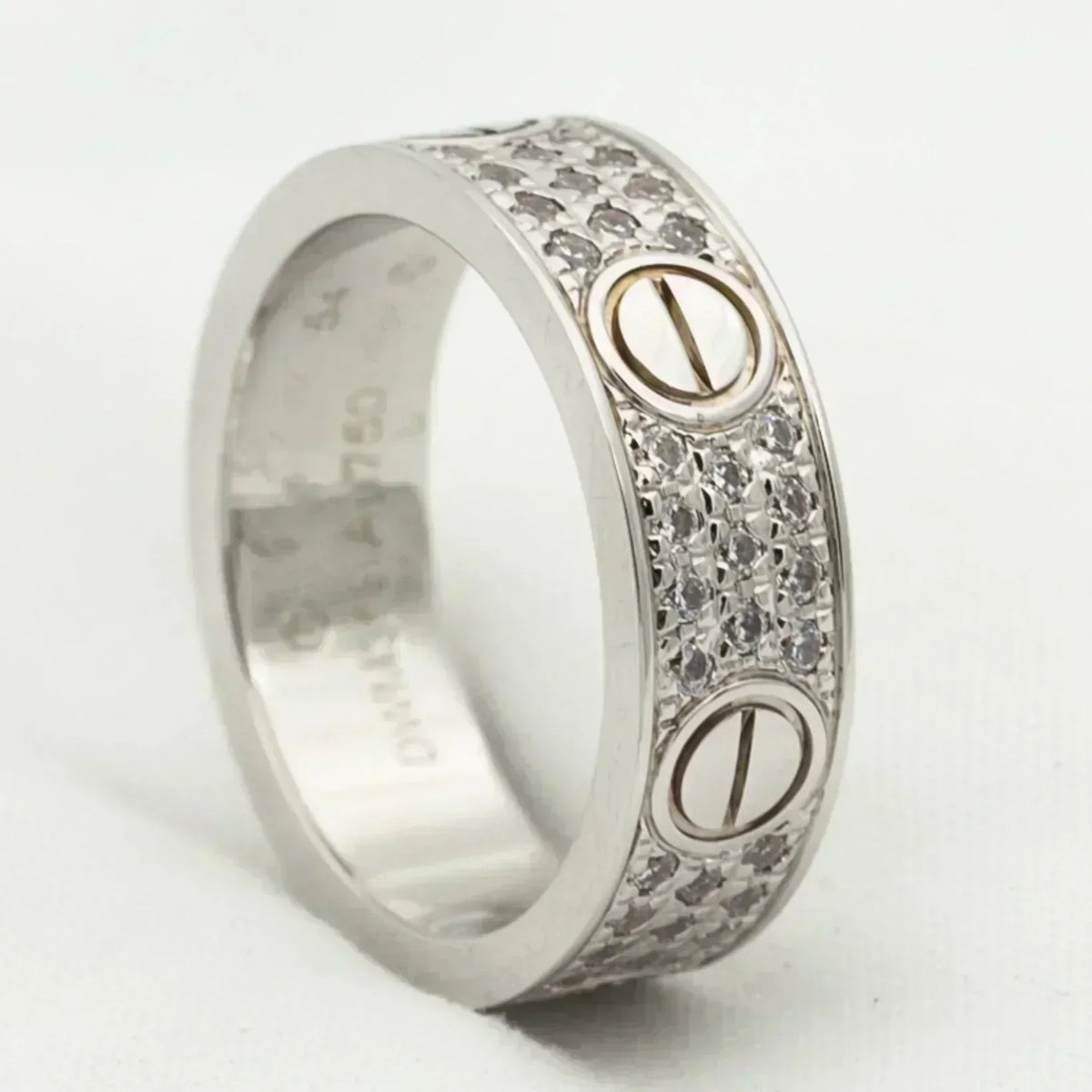 [Regalia Jewelry]LOVE RING 5.5MM DIAMONDS PAVED