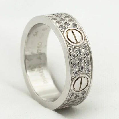 [Regalia Jewelry]LOVE RING 5.5MM DIAMONDS PAVED