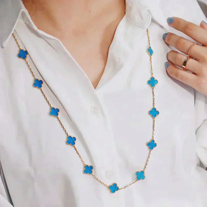 [Regalia Jewelry]CLOVER 20 MOTIFS TURQUOISE GOLD