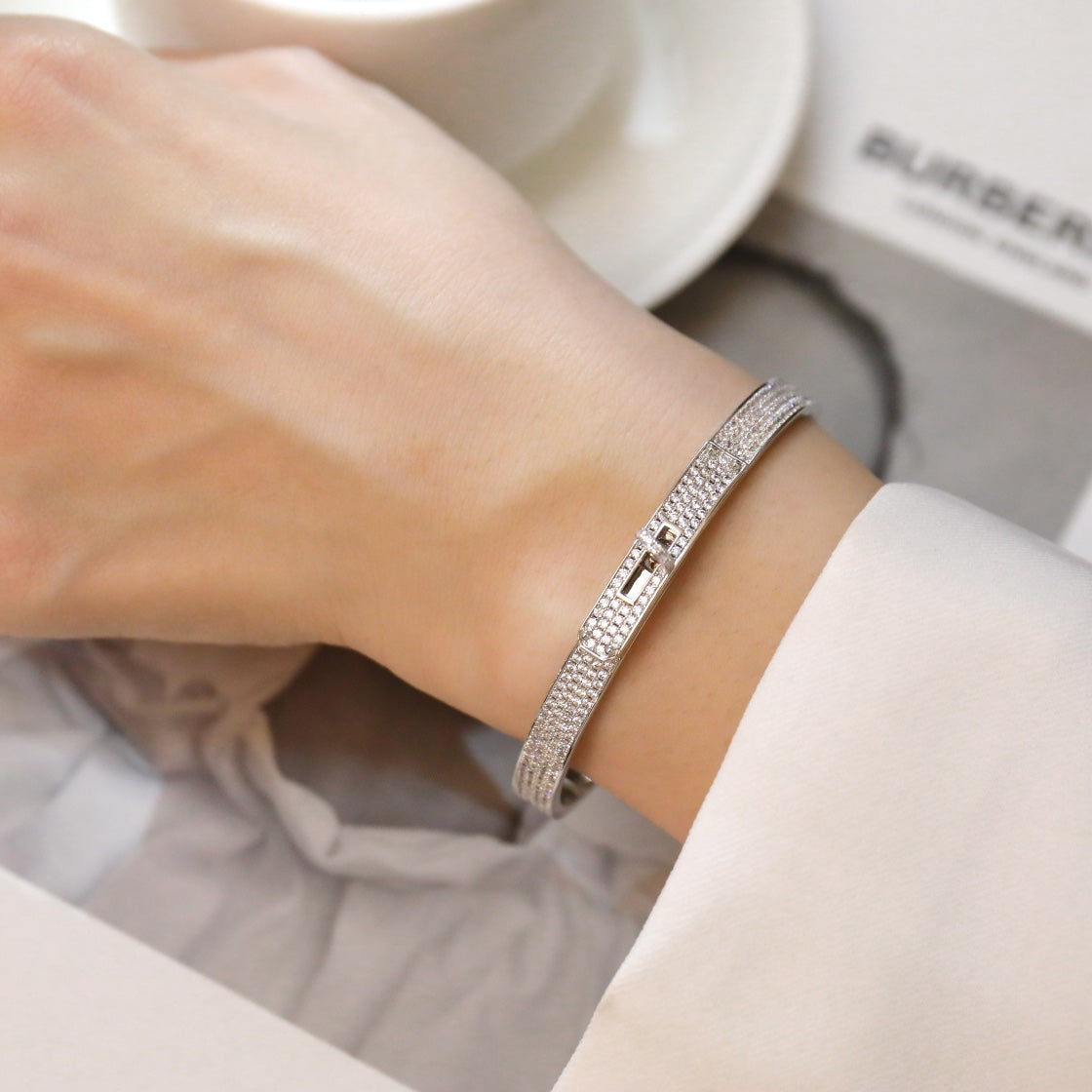 [Regalia Jewelry]KELLY BRACELET DIAMOND PAVED