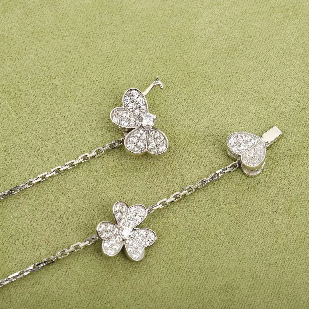 [Regalia Jewelry]FRIVOLE SILVER 9 FLOWERS NECKLACE