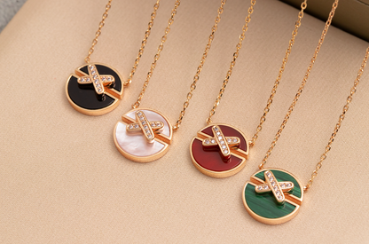 [Regalia Jewelry]JEUX DE PINK GOLD DIAMOND NECKLACE