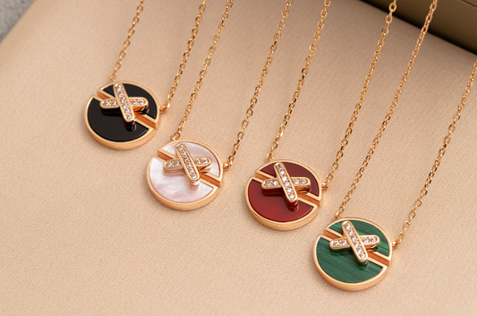[Regalia Jewelry]JEUX DE PINK GOLD DIAMOND NECKLACE