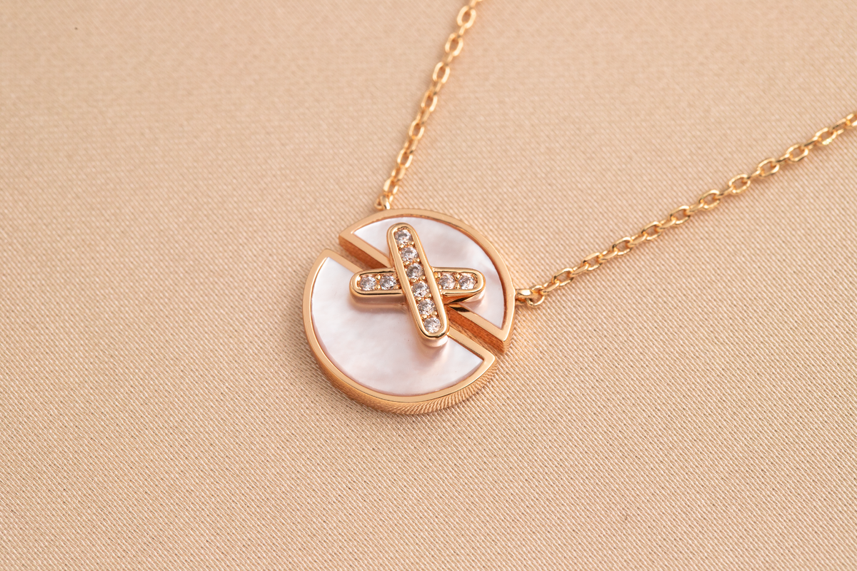 [Regalia Jewelry]JEUX DE PINK GOLD DIAMOND NECKLACE