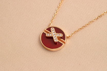 [Regalia Jewelry]JEUX DE PINK GOLD DIAMOND NECKLACE