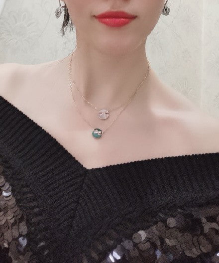 [Regalia Jewelry]JEUX DE PINK GOLD DIAMOND NECKLACE