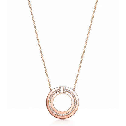 [Regalia Jewels]DIAMOND AND MOTHER OF PEARL CIRCLE PENDANT