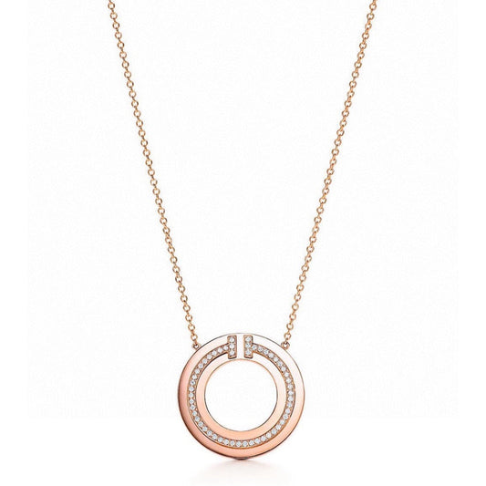 [Regalia Jewels]DIAMOND AND MOTHER OF PEARL CIRCLE PENDANT