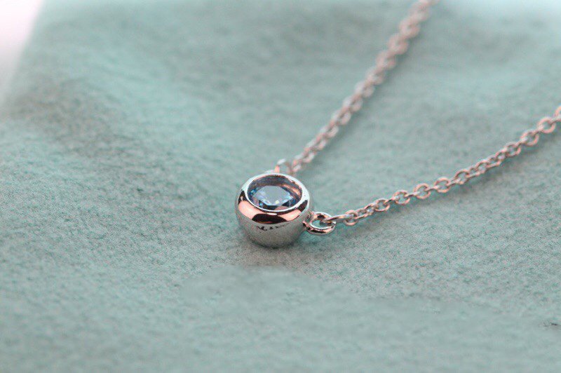 [Regalia Jewels]ELSA PERETTI SERIES SINGLE DIAMOND SIMPLE NECKLACE