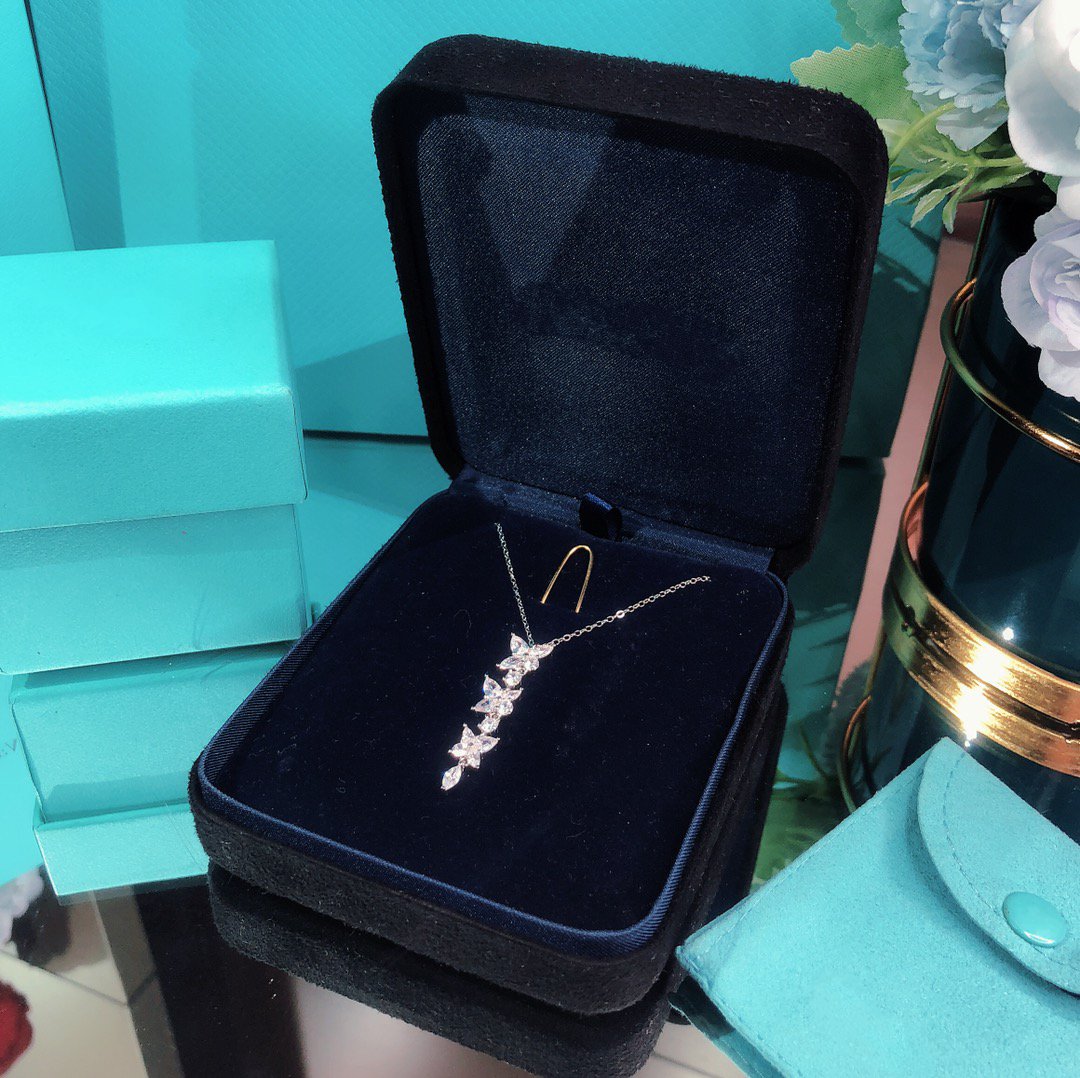 [Regalia Jewels]MIXED CLUSTER DIAMOND DROP PENDANT