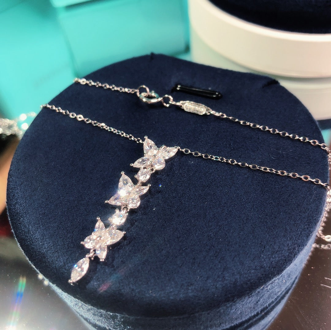 [Regalia Jewels]MIXED CLUSTER DIAMOND DROP PENDANT