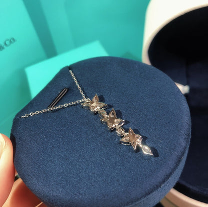 [Regalia Jewels]MIXED CLUSTER DIAMOND DROP PENDANT