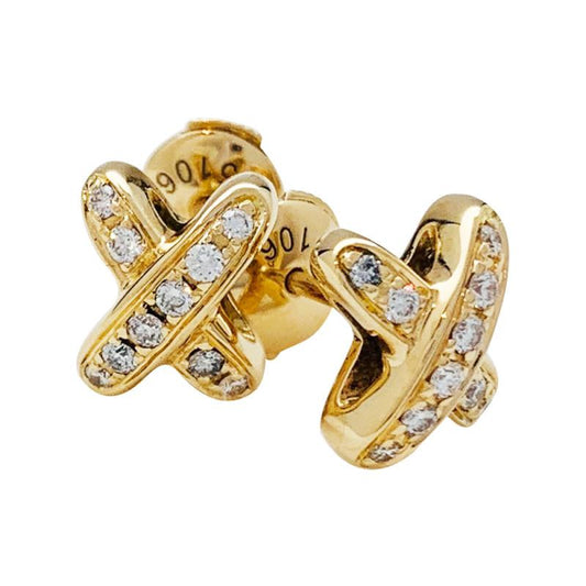 [Regalia Jewelry]JEUX DE GOLD DIAMOND EARRINGS