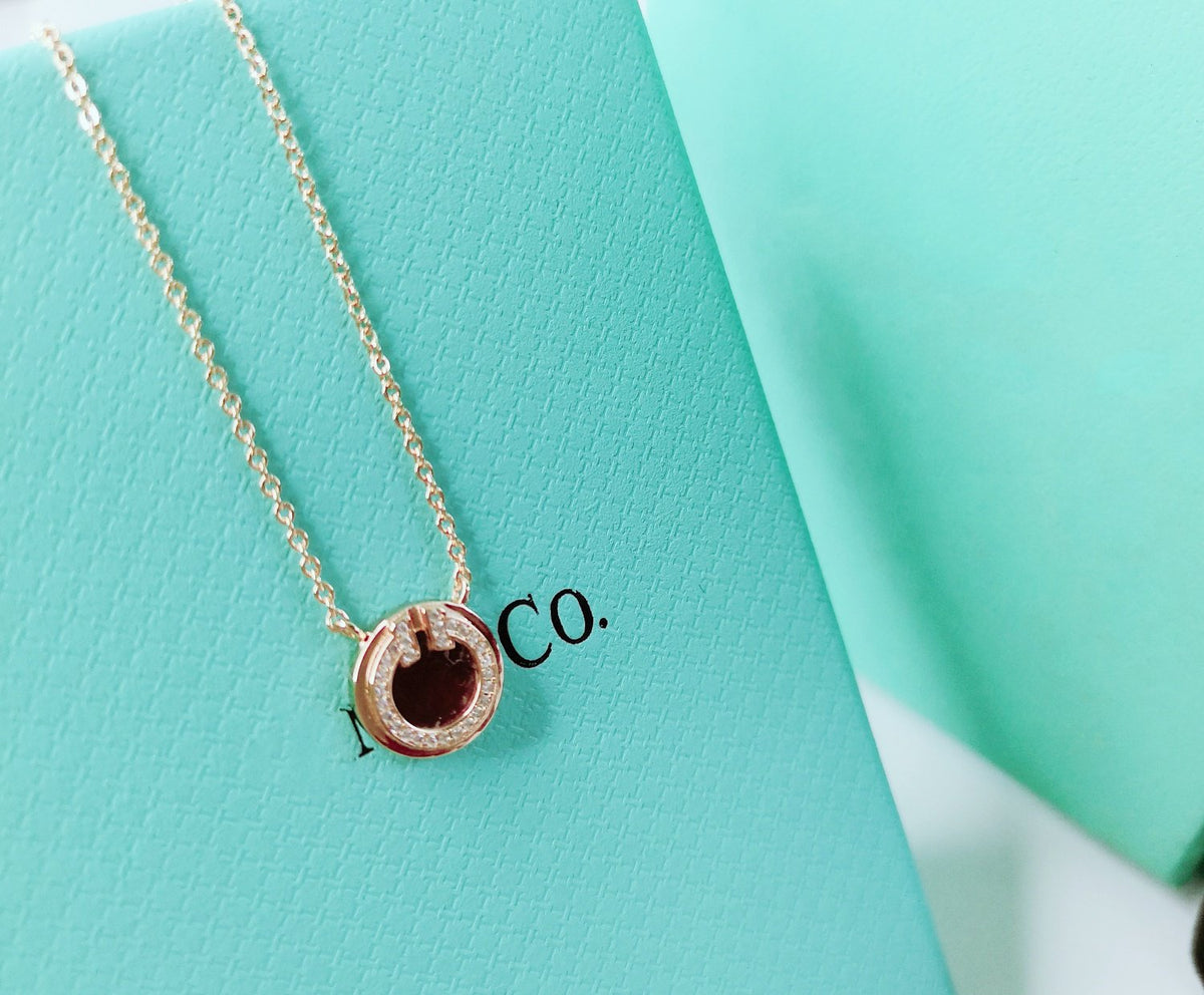 [Regalia Jewels]DIAMOND AND MOTHER PEARL CIRCLE NECKLACE PENDANT