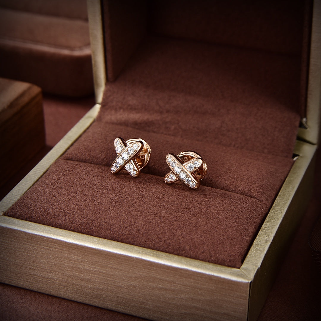 [Regalia Jewelry]JEUX DE GOLD DIAMOND EARRINGS