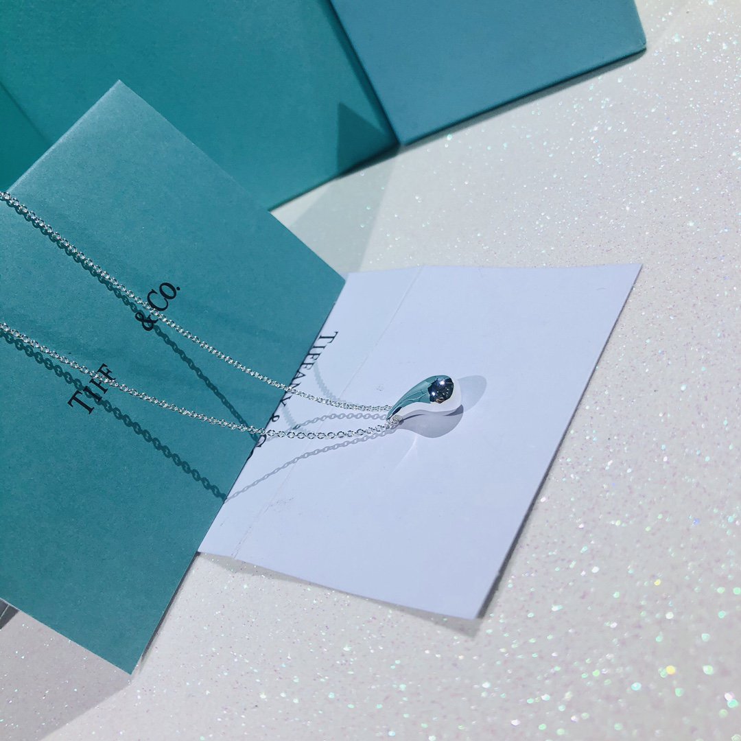 [Regalia Jewels]ELSA PERETTI TEARDROP PENDANT STERLING SILVER NECKLACE