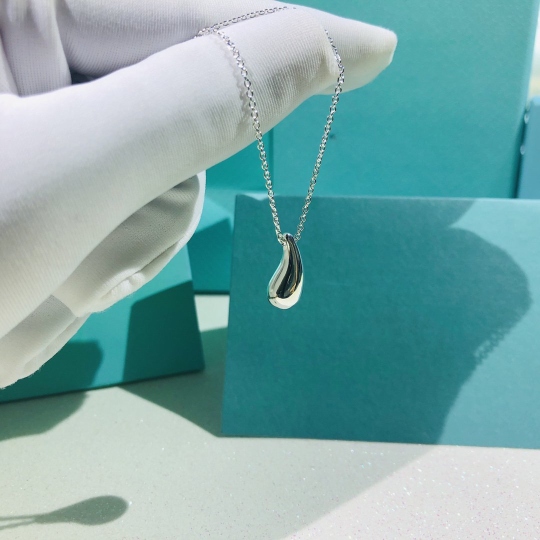 [Regalia Jewels]ELSA PERETTI TEARDROP PENDANT STERLING SILVER NECKLACE