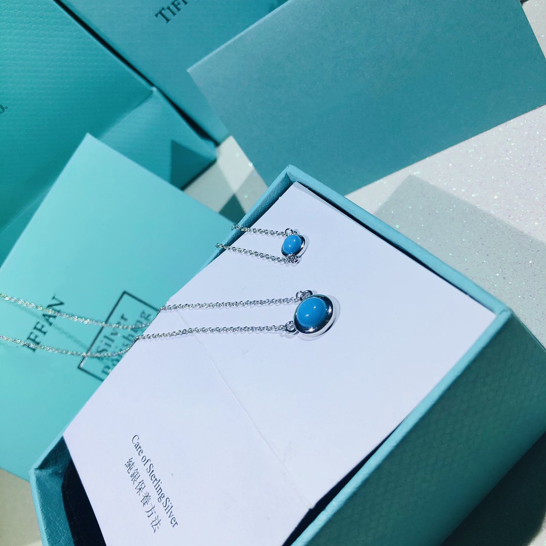 [Regalia Jewels]YARD TURQUOISE NECKLACE SILVER