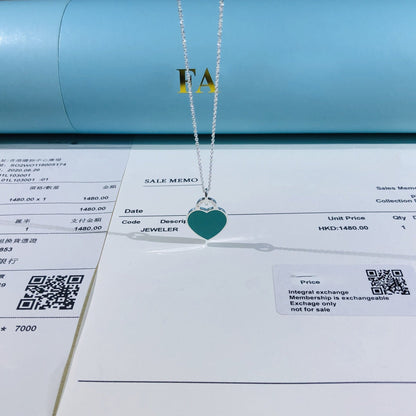 [Regalia Jewels]SMALL HEART TAG PENDANT STERLING SILVER