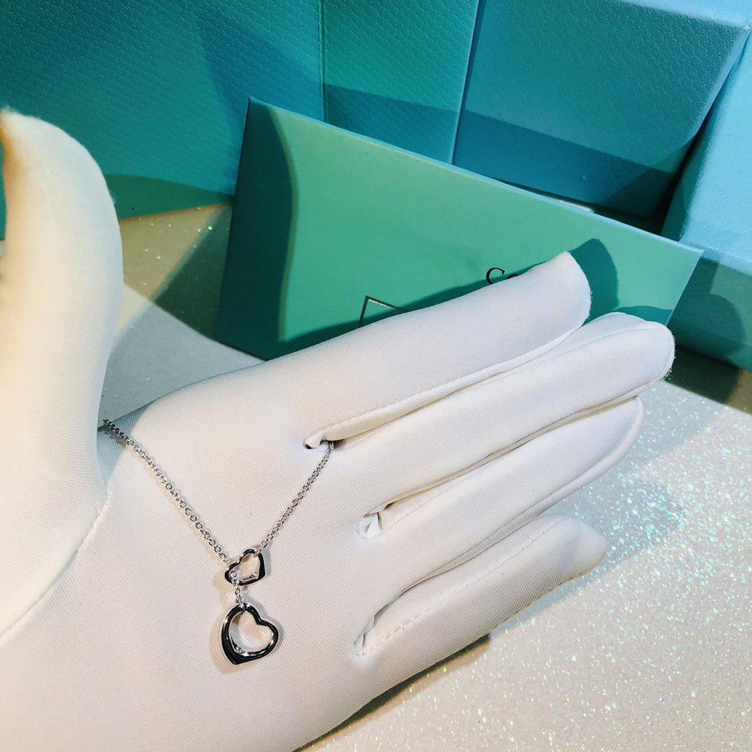 [Regalia Jewels]OPEN HEART LARIAT NECKLACE SILVER