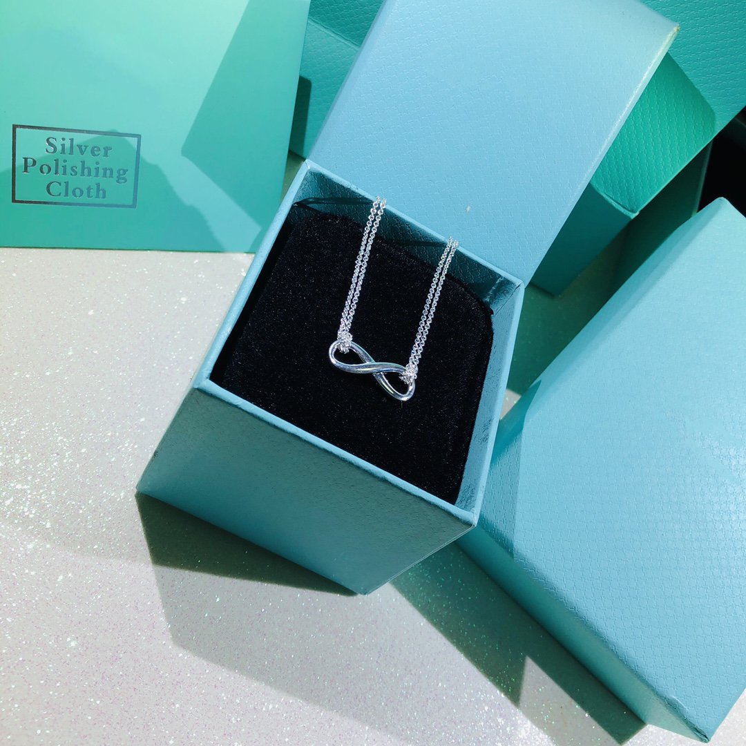 [Regalia Jewels]SILVER INFINITY DOUBLE CHAIN NECKLACE