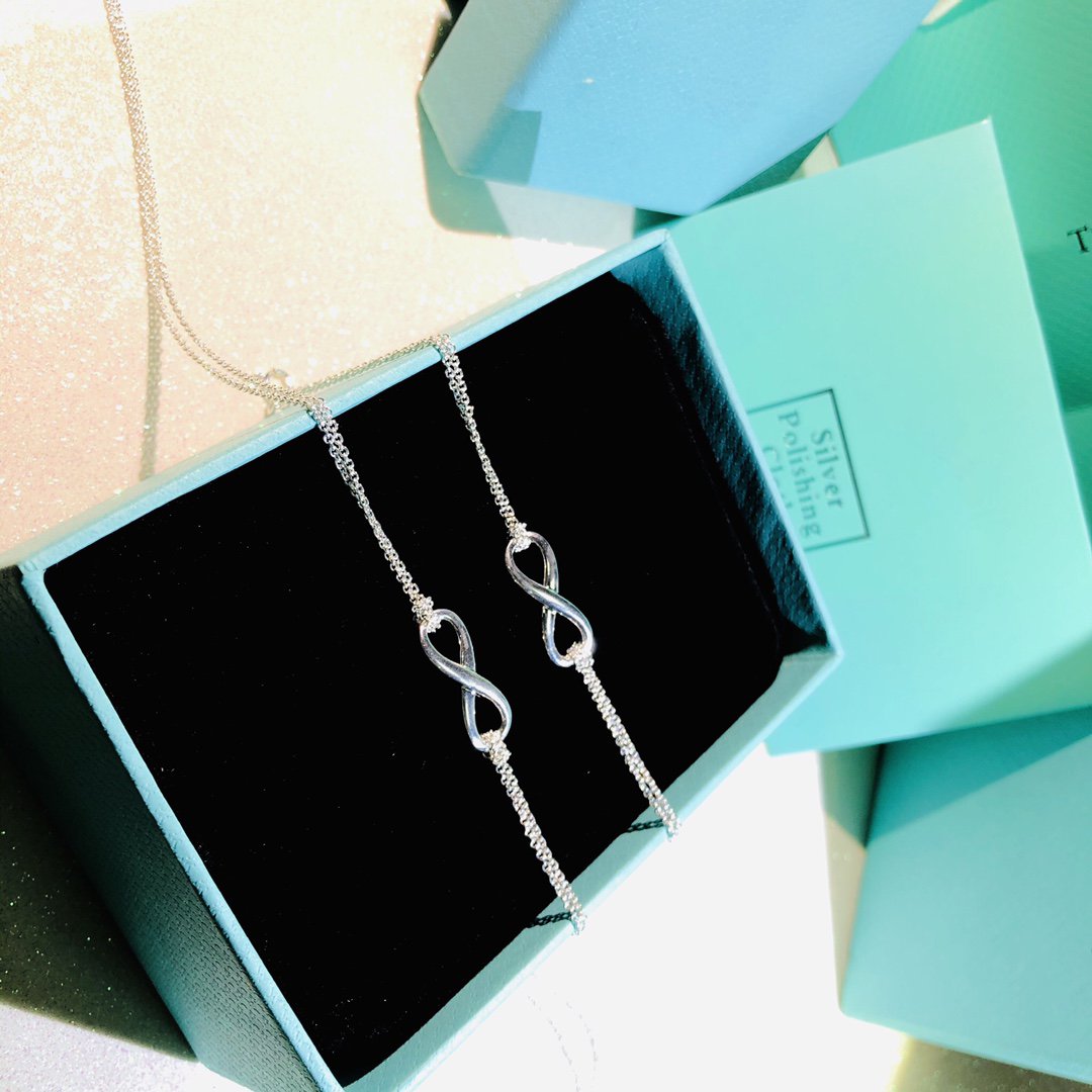 [Regalia Jewels]SILVER INFINITY DOUBLE CHAIN NECKLACE