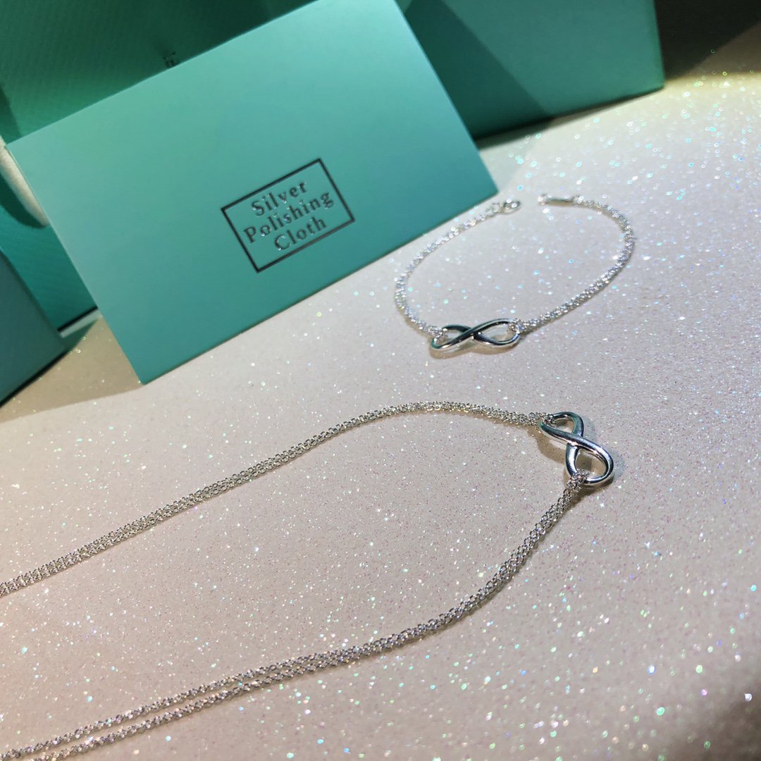 [Regalia Jewels]SILVER INFINITY DOUBLE CHAIN NECKLACE