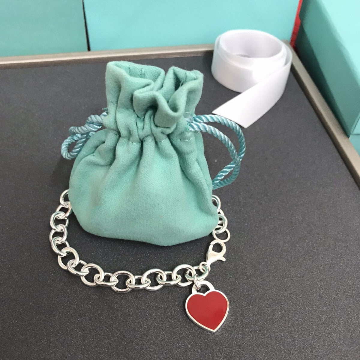 [Regalia Jewels]HEART TAG BRACELET SILVER MEDIUM