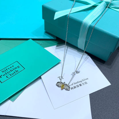 [Regalia Jewels]PAPER FLOWERS YELLOW DIAMOND FIREFLY PENDANT