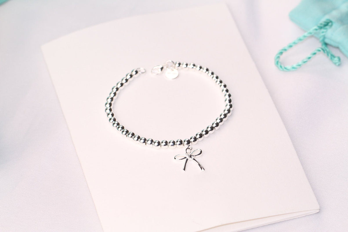 [Regalia Jewels]STERLING SILVER BOW BEAD BRACELET